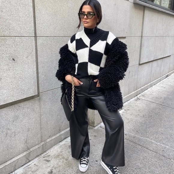 Zara | Jackets u0026 Coats | Zara Plaid Knit Vest Size Small | Poshmark